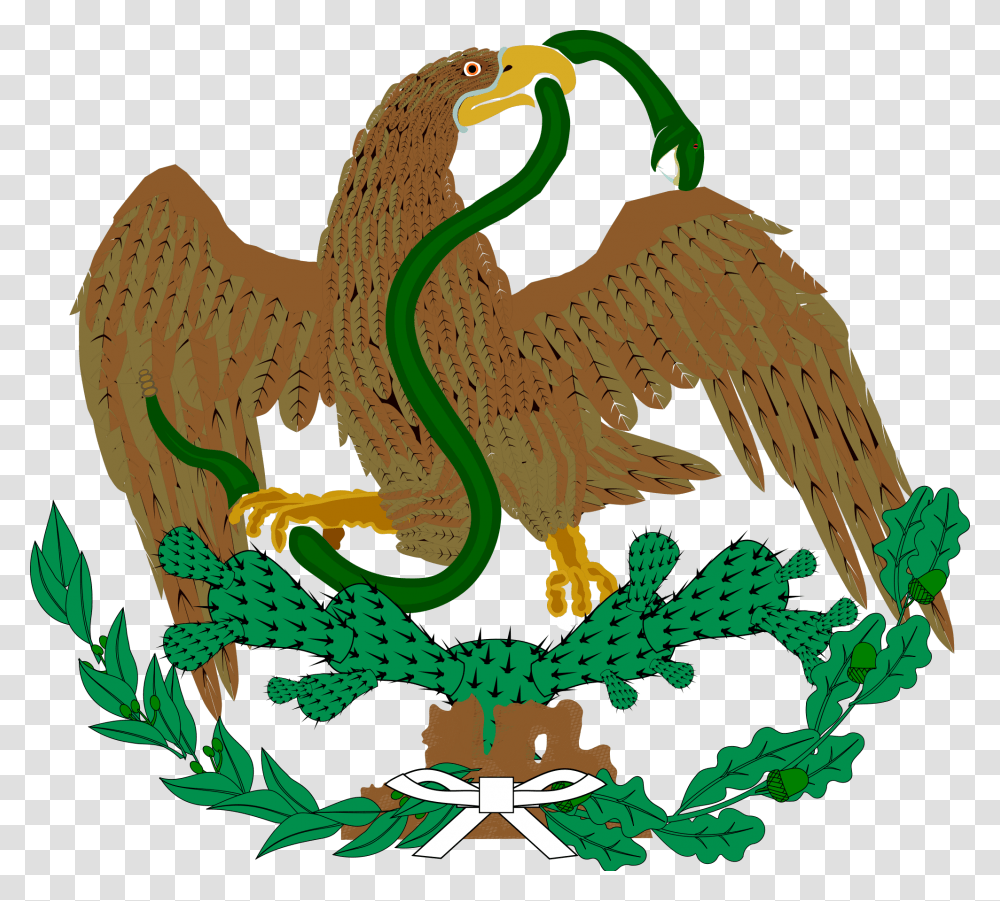 Mexican Flag Eagle Picture First Mexican Republic Flag, Dinosaur, Reptile, Animal, Bird Transparent Png