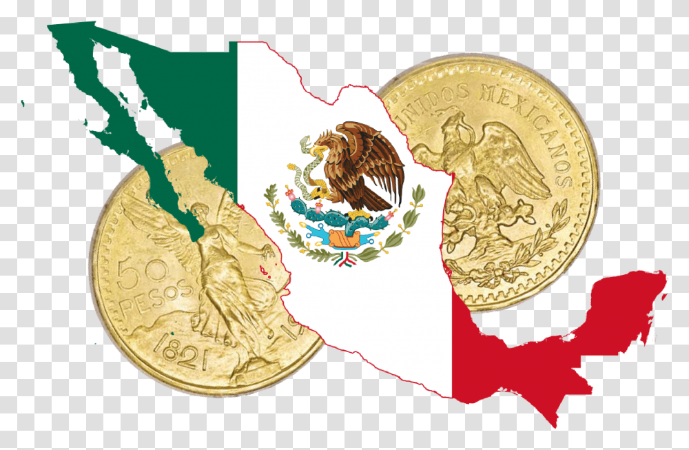 Mexican Flag In Country, Gold, Coin, Money, Gold Medal Transparent Png