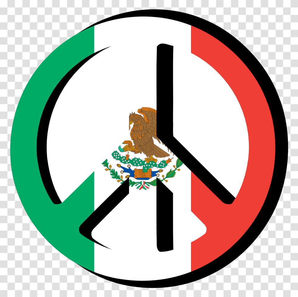 Mexican Flag Mexican Flag Peace Symbols, Logo, Trademark, Sign, Emblem Transparent Png