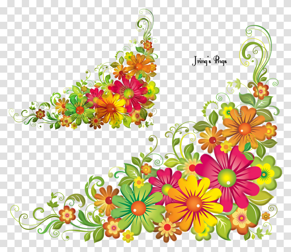 Mexican Flower Clipart Flower Borders Clipart, Floral Design, Pattern, Painting Transparent Png
