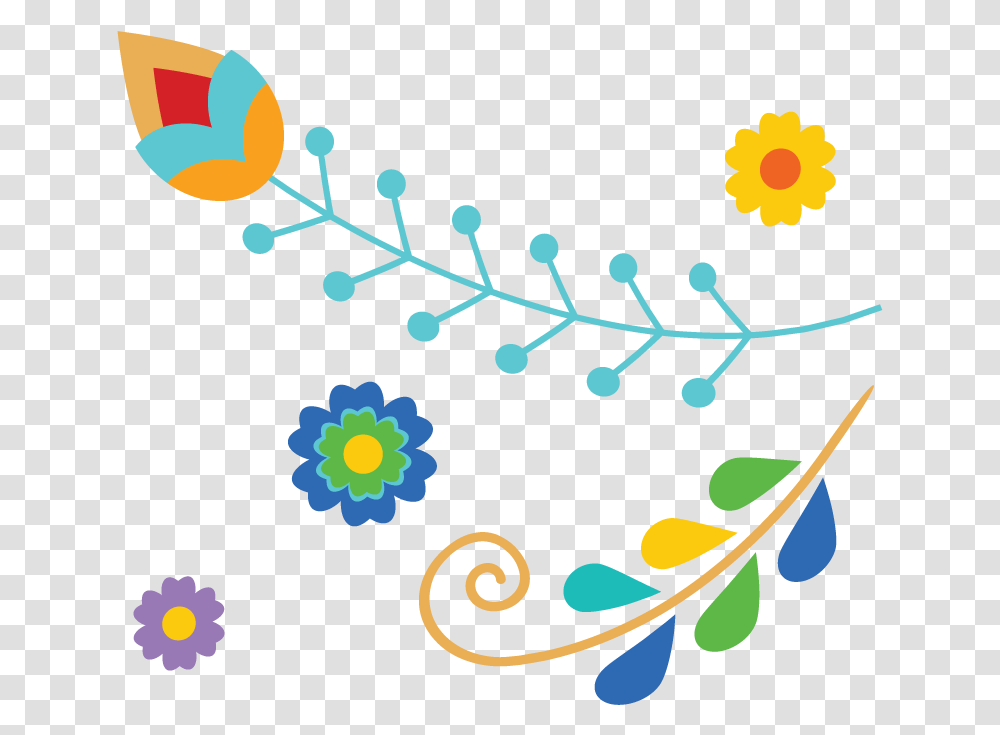 Mexican Flowers Clipart, Pattern, Floral Design, Ornament Transparent Png