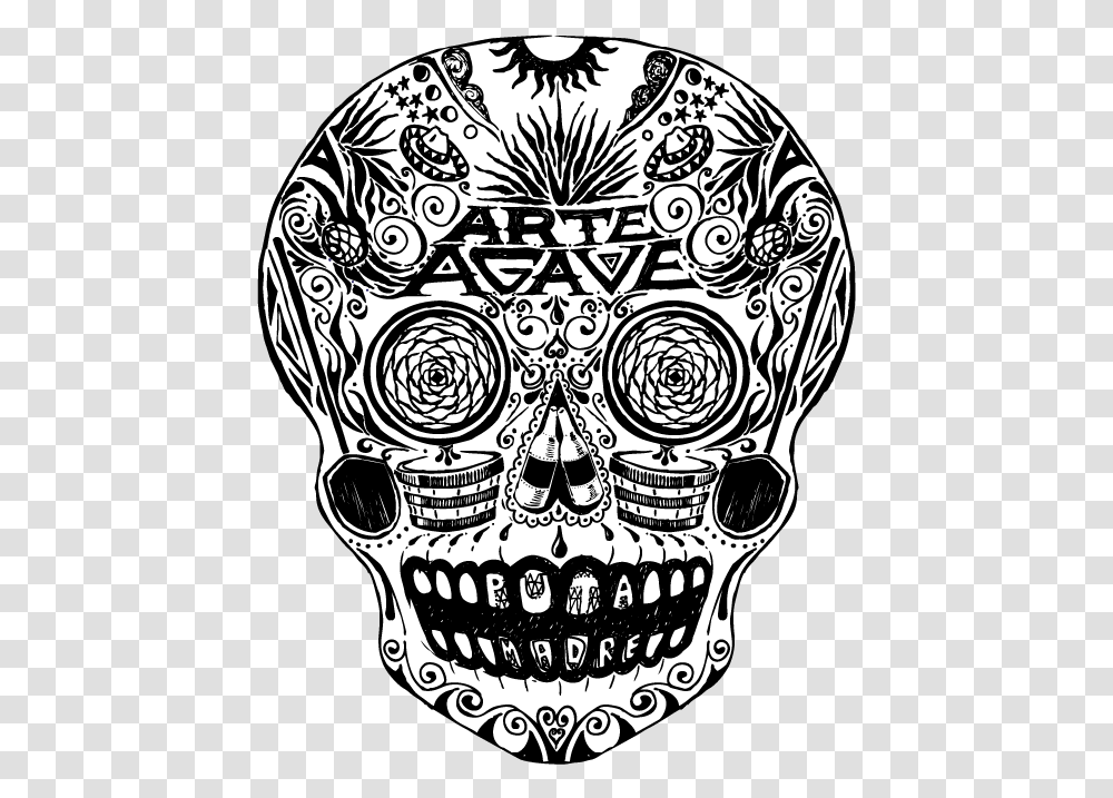 Mexican Folk Art Skull Art, Doodle, Drawing, Sunglasses, Accessories Transparent Png