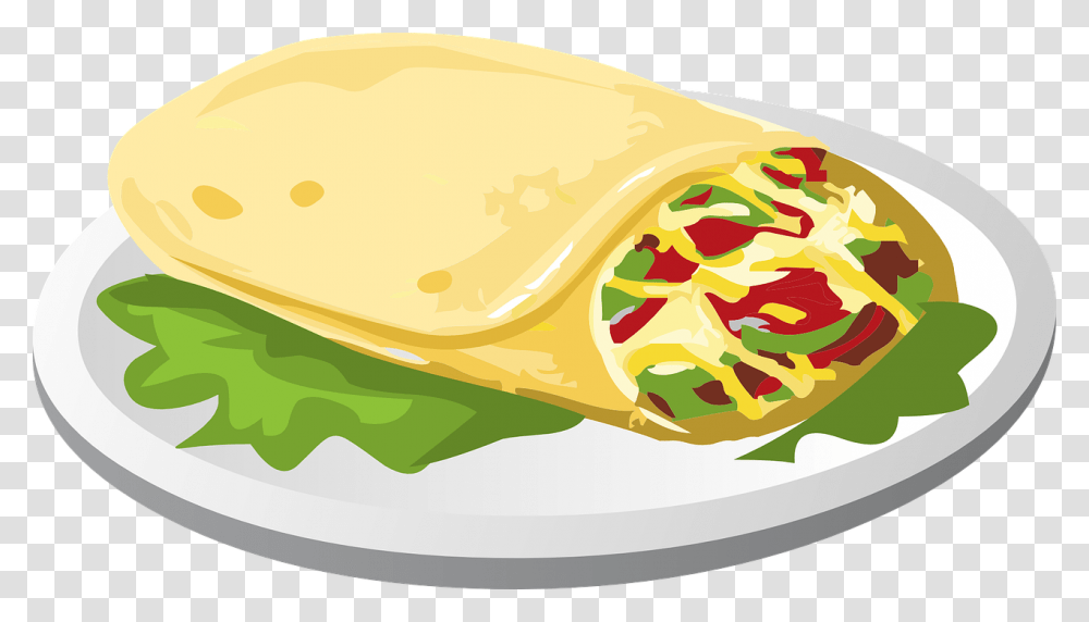 Mexican Food Clipart Clip Art Burritos, Taco, Lunch, Meal Transparent Png