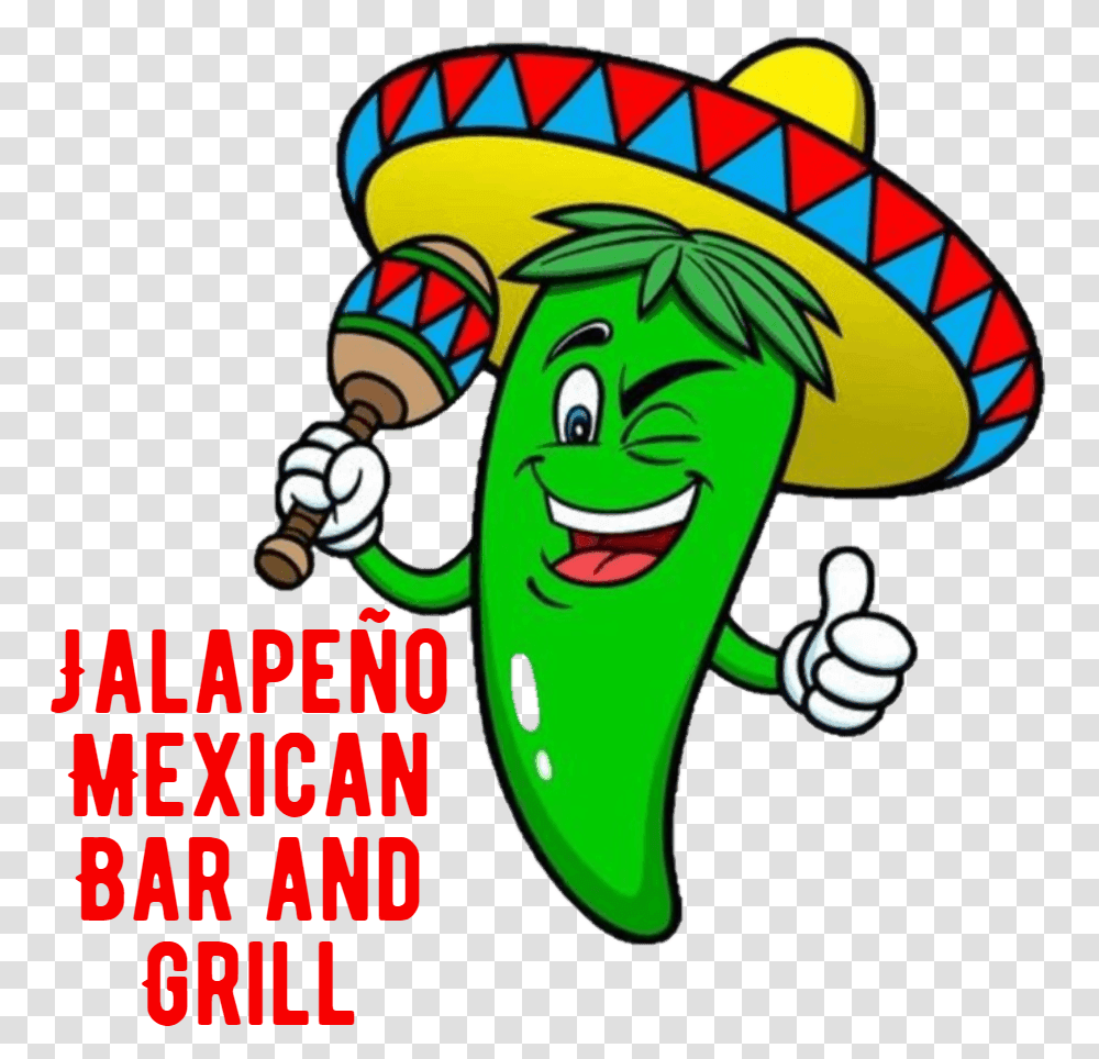 Mexican Food Jalapeno Pepper Cartoon, Clothing, Apparel, Sombrero, Hat Transparent Png