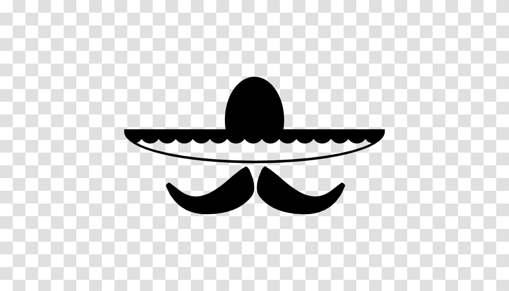 Mexican Hat And Mustache, Apparel, Silhouette, Sombrero Transparent Png
