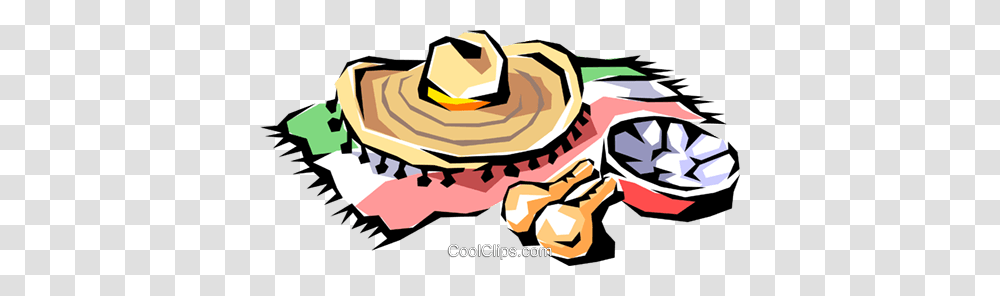 Mexican Hat Royalty Free Vector Clip Art Illustration, Apparel, Sombrero, Sun Hat Transparent Png