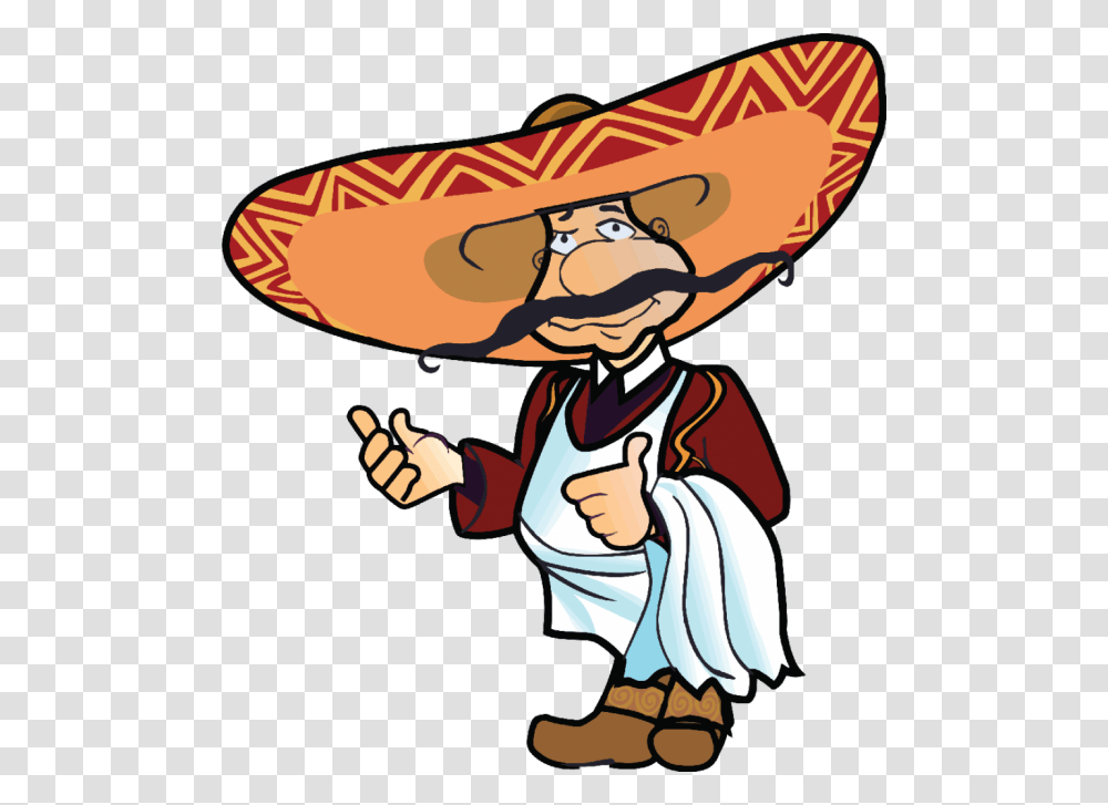 Mexican Man Cartoon, Apparel, Sombrero, Hat Transparent Png