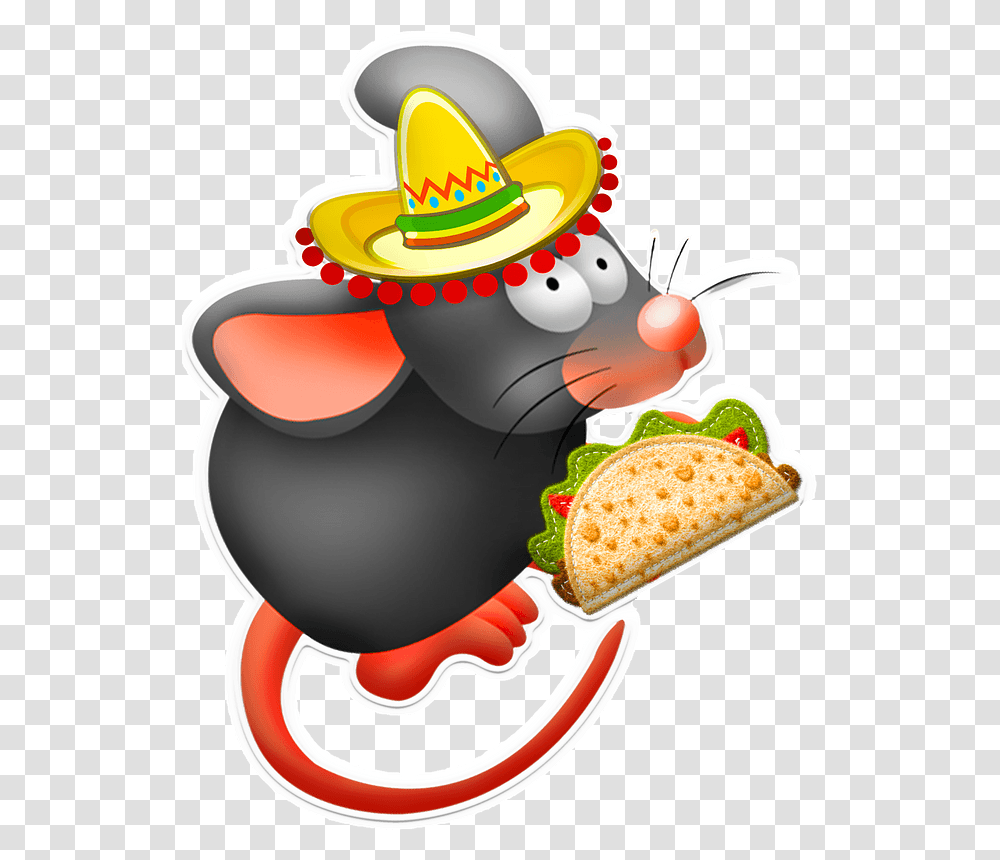 Mexican Mouse With Taco Clipart Taco, Birthday Cake, Dessert, Food Transparent Png