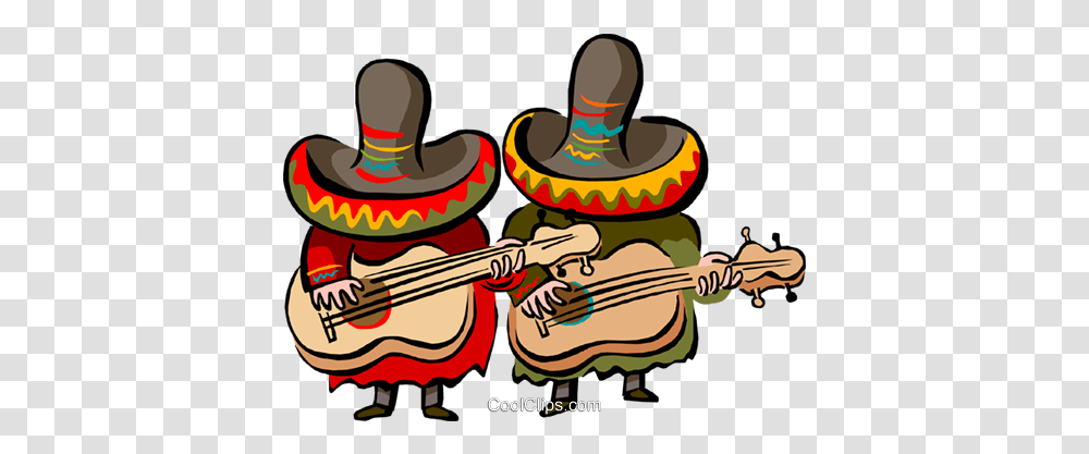 Mexican Music Royalty Free Vector Clip Mexican Music Clipart, Clothing, Leisure Activities, Musical Instrument, Sombrero Transparent Png