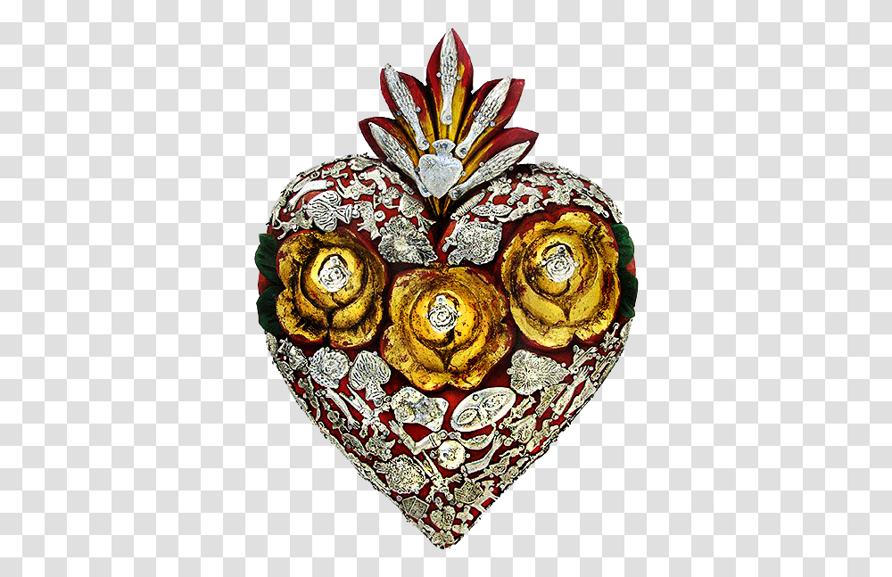 Mexican Sacred Heart Cutout Art Corazones Oaxaca Hojalata, Accessories, Jewelry, Brooch, Rug Transparent Png