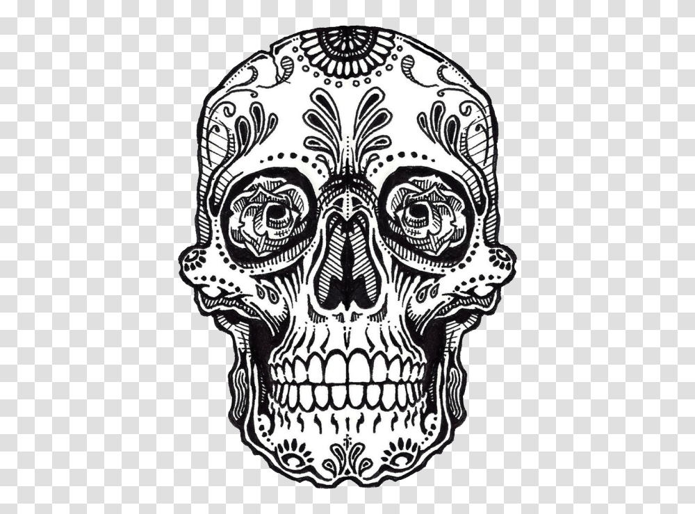 Mexican Skull Art Tumblr For Kids Cute Sugar Skull Designs, Doodle, Drawing, Rug, Sketch Transparent Png