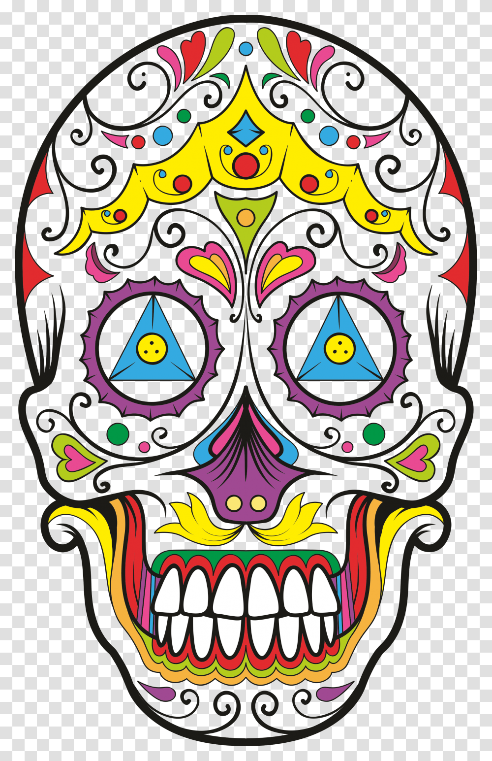 Mexican Skull Vector Pixel Mexican Skull, Pattern, Ornament, Fractal Transparent Png
