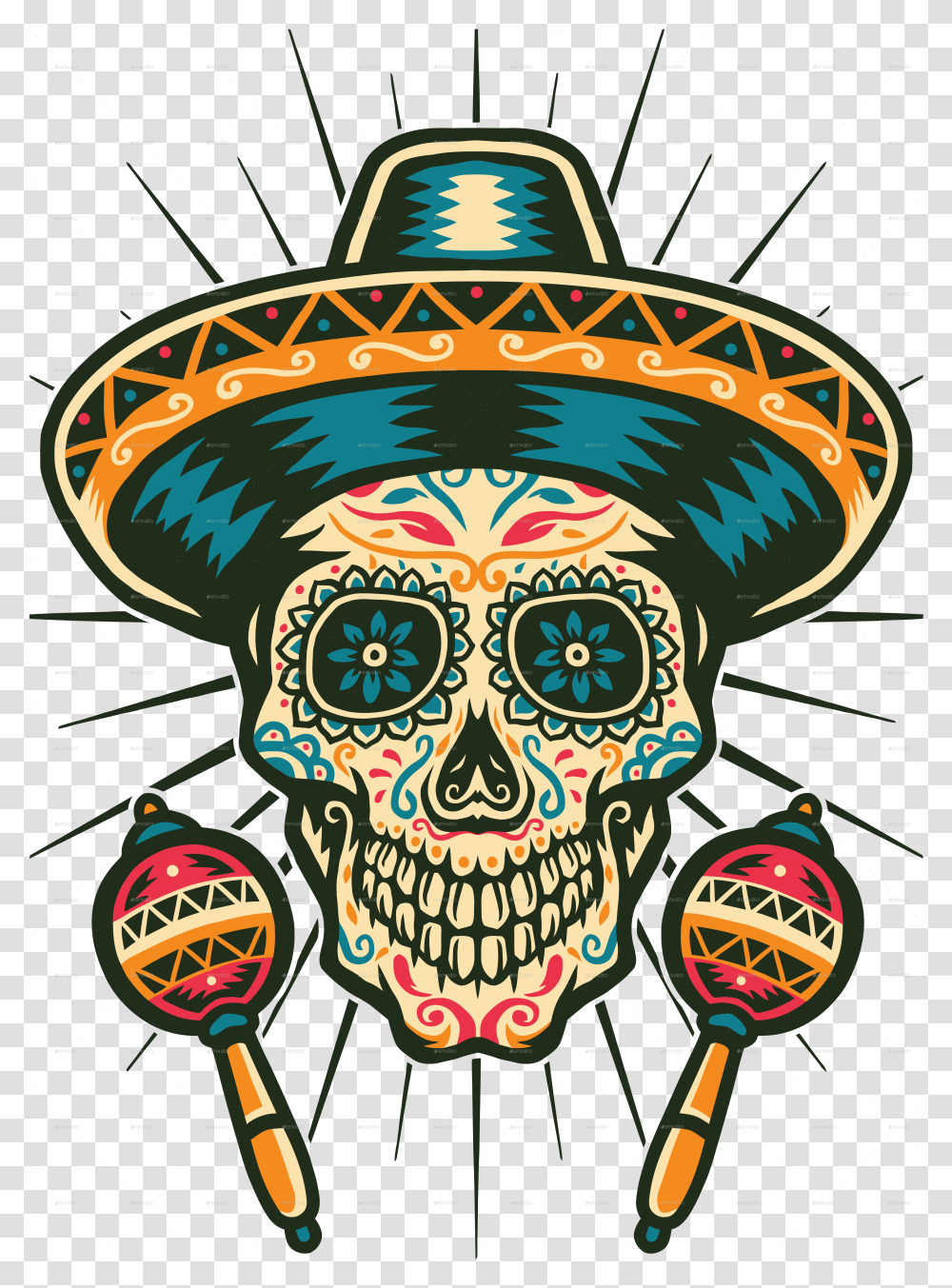 Mexican Sugar Skull Mexican Sugar Skull, Art, Clothing, Parade, Hat Transparent Png