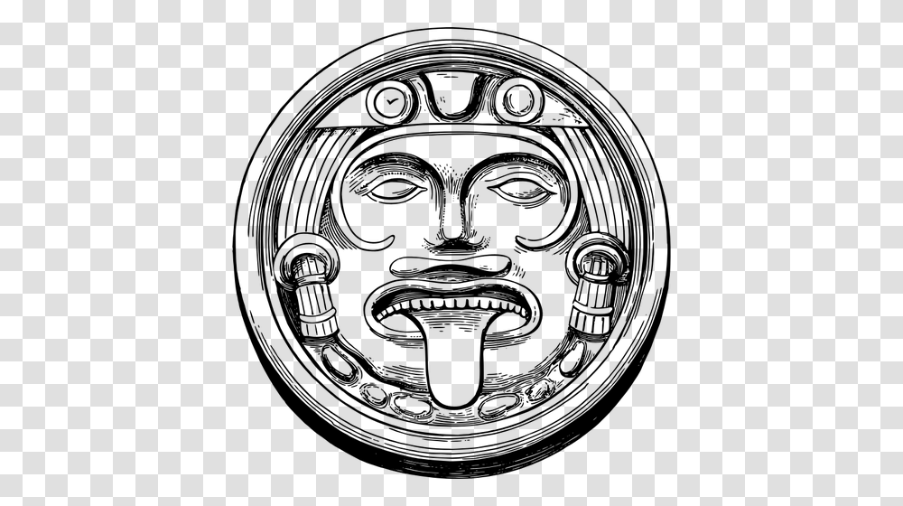 Mexican Sun Stone Face, Gray, World Of Warcraft Transparent Png