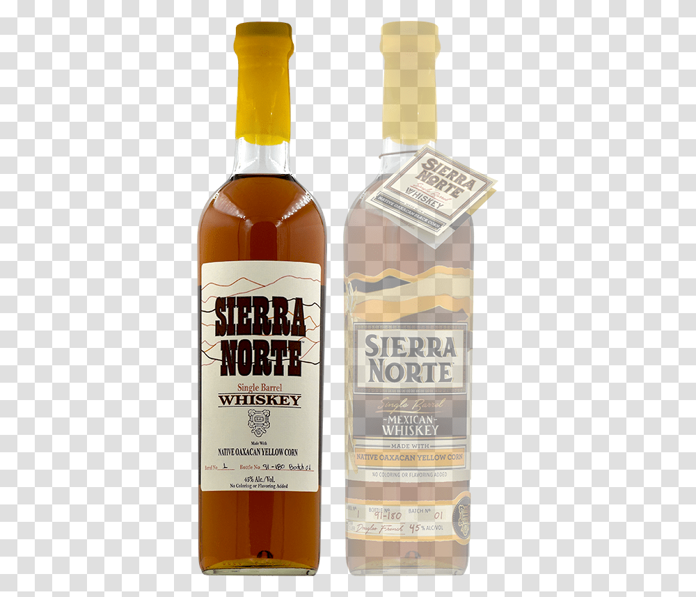 Mexican Whiskey Yellow Sierra Norte De Oaxaca Whiskey, Liquor, Alcohol, Beverage, Drink Transparent Png