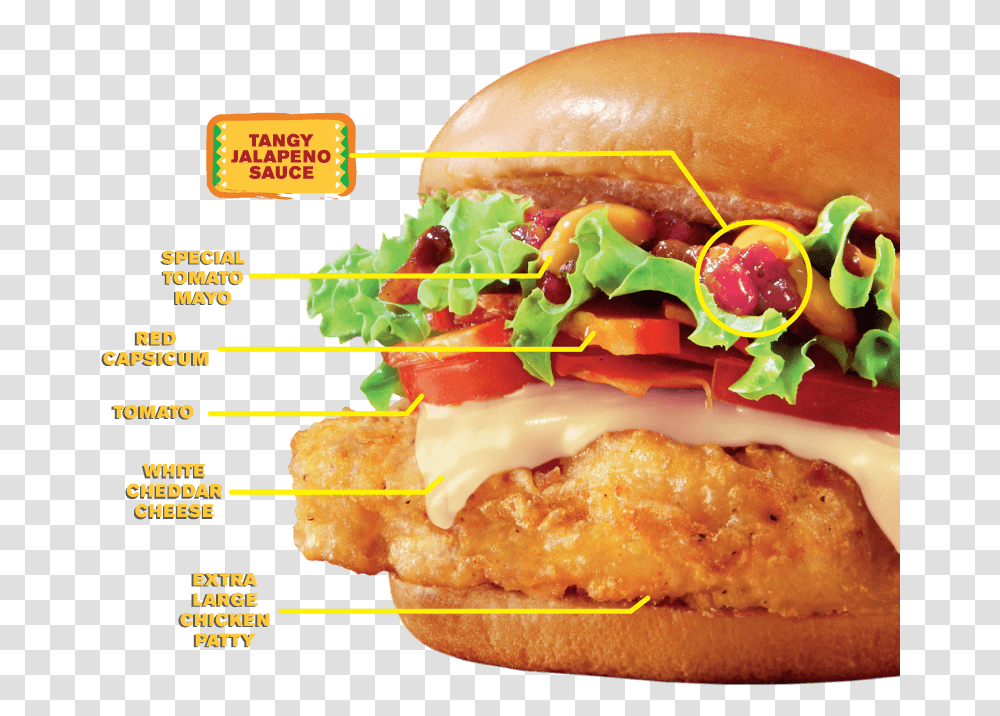 Mexicana Chicken Burger Mcd, Food Transparent Png