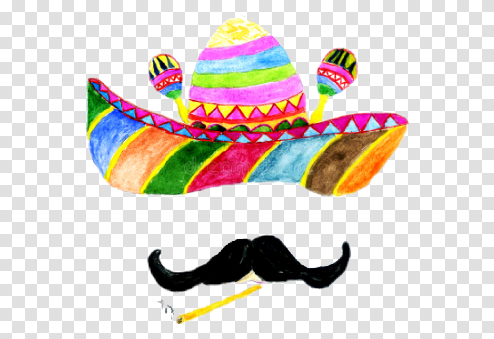 Mexicano Sombrero Sticker By The Little B Watercolor Sombrero, Clothing, Apparel, Hat Transparent Png