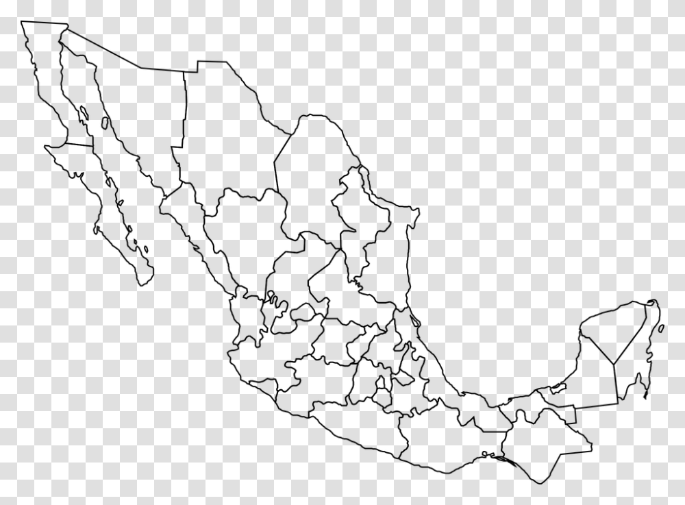 Mexico America Map Geography Travel South Icon Mexico State Map Blank, Gray, World Of Warcraft Transparent Png