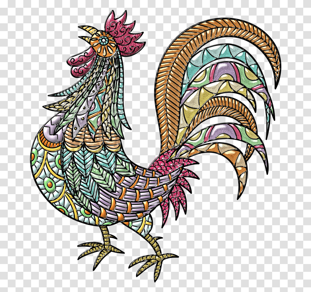 Mexico Clipart Rooster Gallo Chino, Pattern, Doodle, Drawing, Ornament Transparent Png