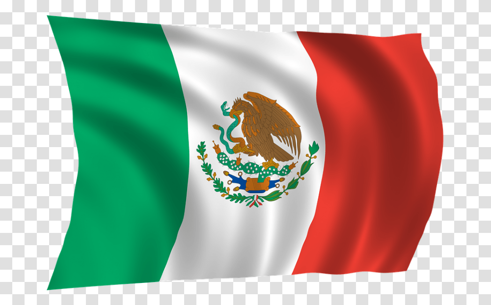 Mexico Flag Clipart Bandera De Mexico, Logo, Trademark, American Flag Transparent Png