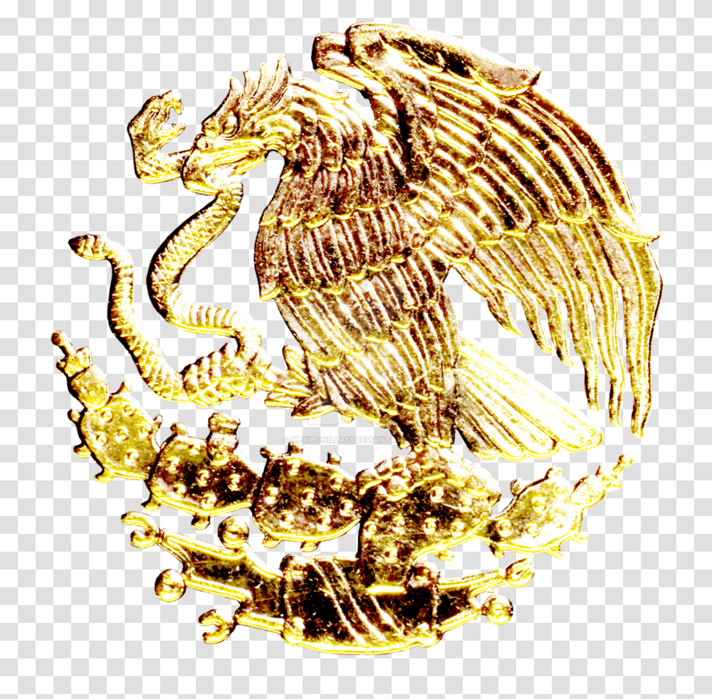 Mexico Flag Eagle Mexico Coat Of Arms Gold, Chandelier, Lamp, Logo Transparent Png