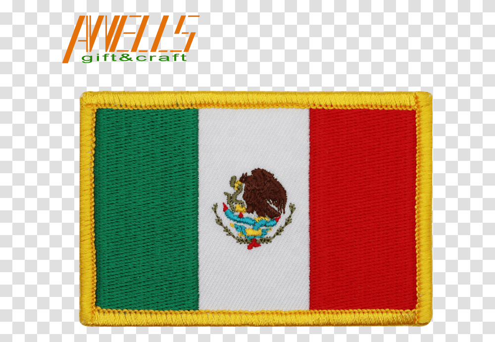 Mexico Flag Embroidered Patch Mexican Military Tactical Emblem, Rug, Logo, Trademark Transparent Png