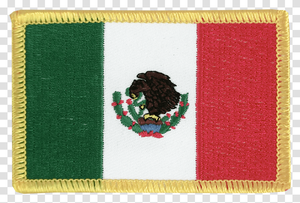 Mexico Flag Patch, Rug, Applique, Pattern, Embroidery Transparent Png