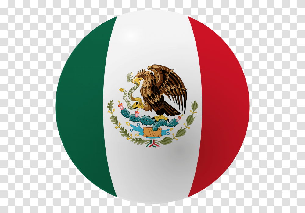 Mexico Logo Mexico Circle Flag, Symbol, Trademark, Ball, Bird Transparent Png