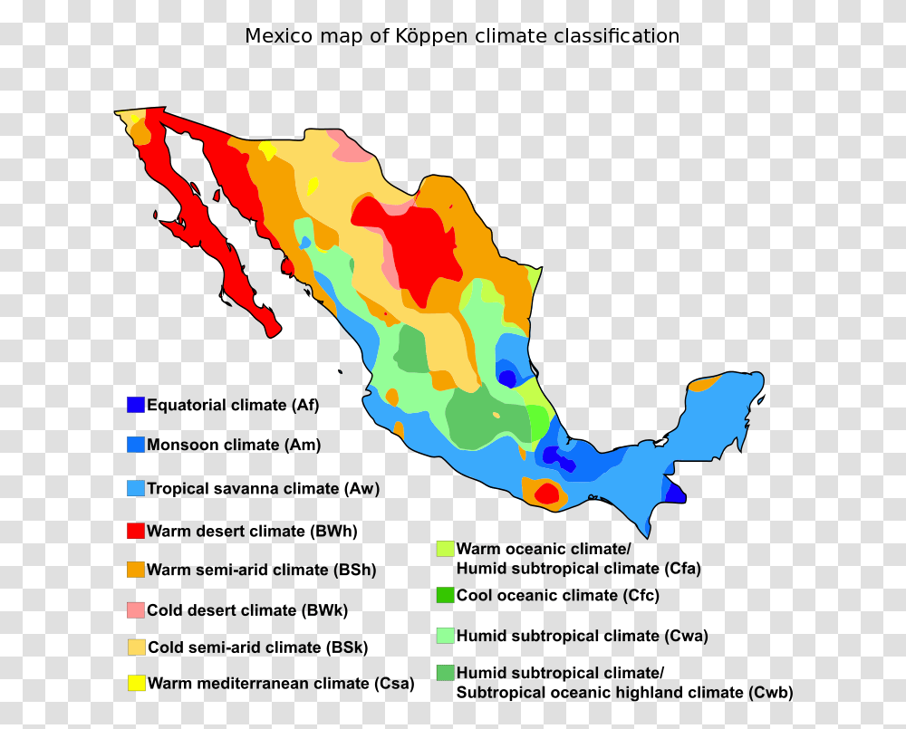 Mexico Map Of Kppen Climate Classification Koppen Climate Map Mexico, Plot, Diagram, Nature Transparent Png