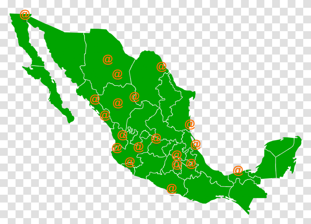 Mexico On Map No Background, Diagram, Plot, Nature, Animal Transparent Png
