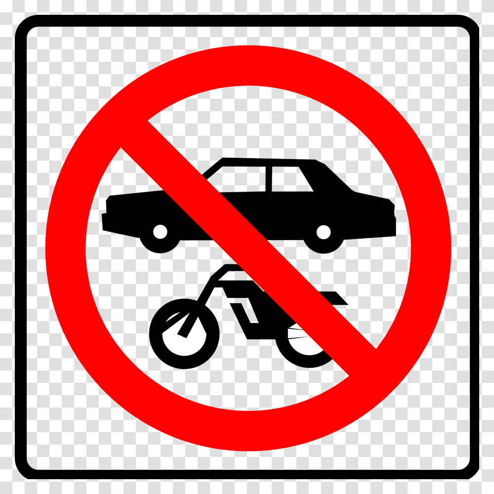 Mexico Road Sign Prohibido Vehiculos Motor, Triangle, Outdoors Transparent Png