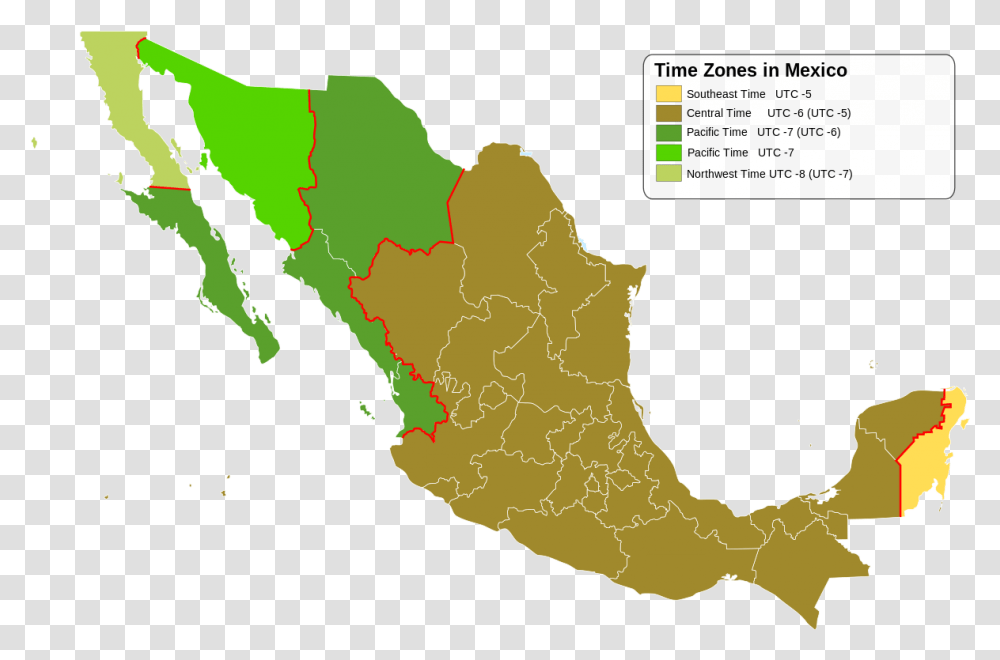 Mexico Time Zones, Map, Diagram, Plot, Atlas Transparent Png