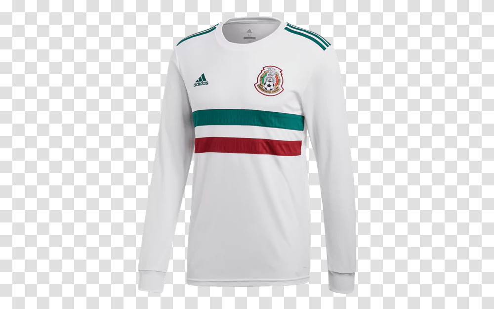 Mexico White Jersey Long Sleeve, Apparel, Shirt Transparent Png