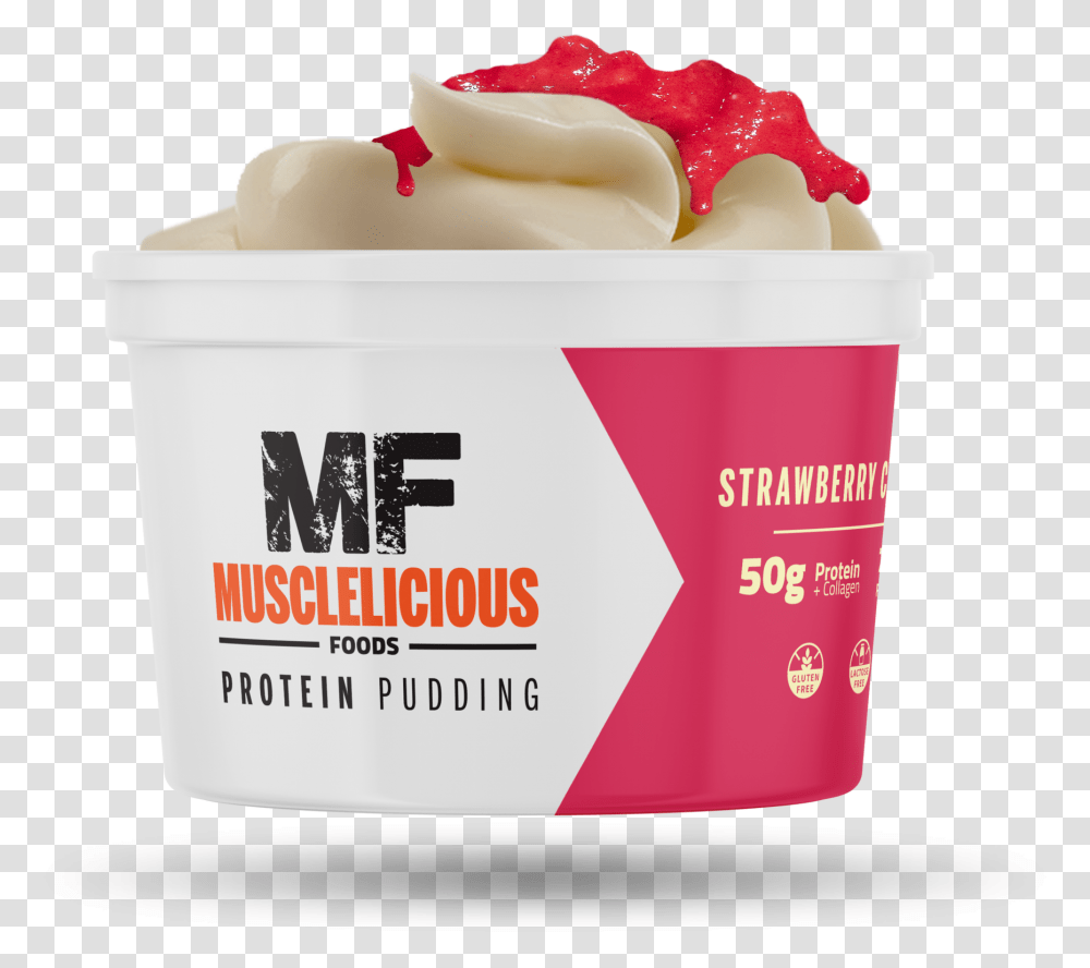 Mf Strawberry Cheesecake Musclelicious Foods, Dessert, Yogurt, Cream, Creme Transparent Png
