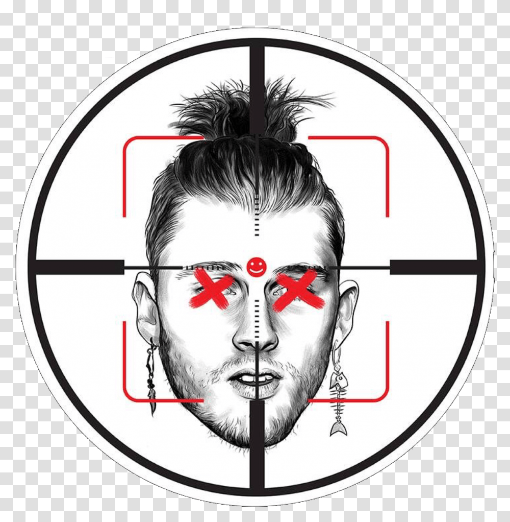 Mgk Eminem Killshot Trigger Letstalkaboutit Drawing Eminem Killshot Cover, Head, Face, Person, Label Transparent Png