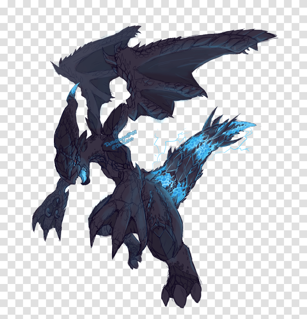 Mh Zekrom, Dragon, Bird, Animal Transparent Png