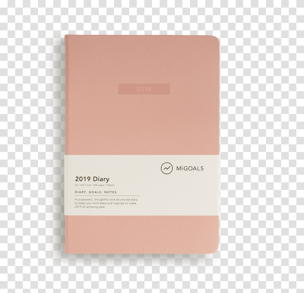 Mi Goals 2019 Diary A5 Soft Cover Coral Book, Page, Box, Paper Transparent Png
