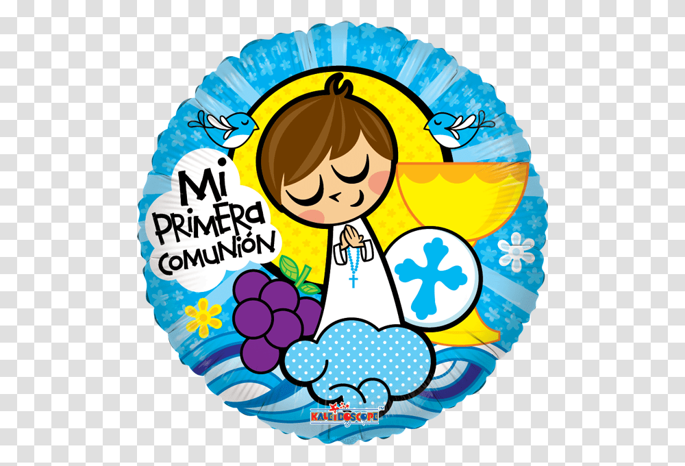 Mi Primera Comunion Azul Cartoon Pulgadas Globo, Number, Poster Transparent Png