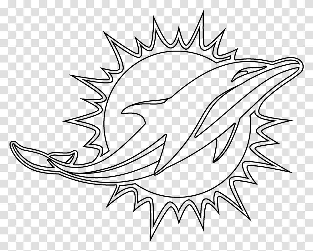 Miami Dolphin Miami Dolphins Black And White, Gray, World Of Warcraft, Halo Transparent Png