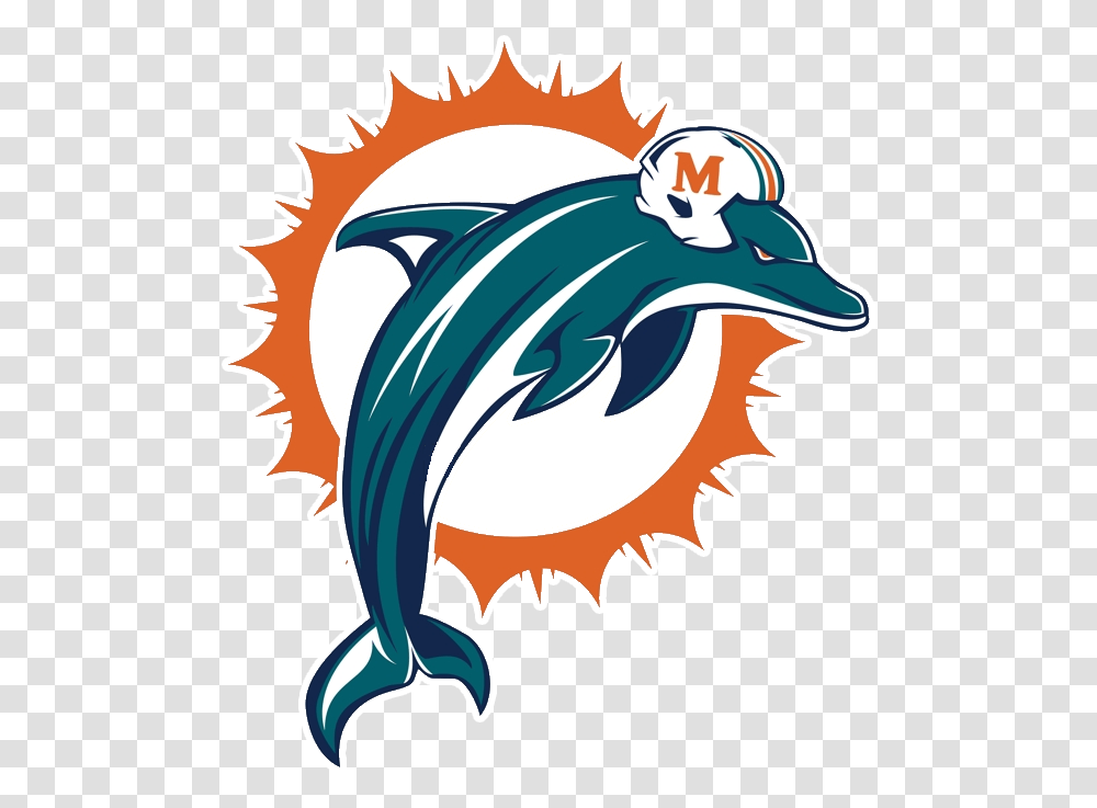 Miami Dolphins Communicating With Nfl Headquarters Miami Dolphins Logo Vector, Sea Life, Animal, Mammal, Label Transparent Png
