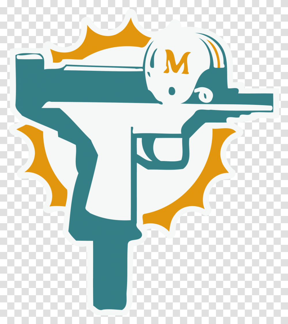 Miami Dolphins Gun T Shirt Football Miami Dolphins Uzi, Key Transparent Png