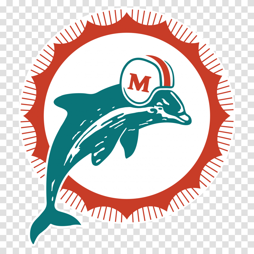 Miami Dolphins, Label, Sea Life, Animal Transparent Png