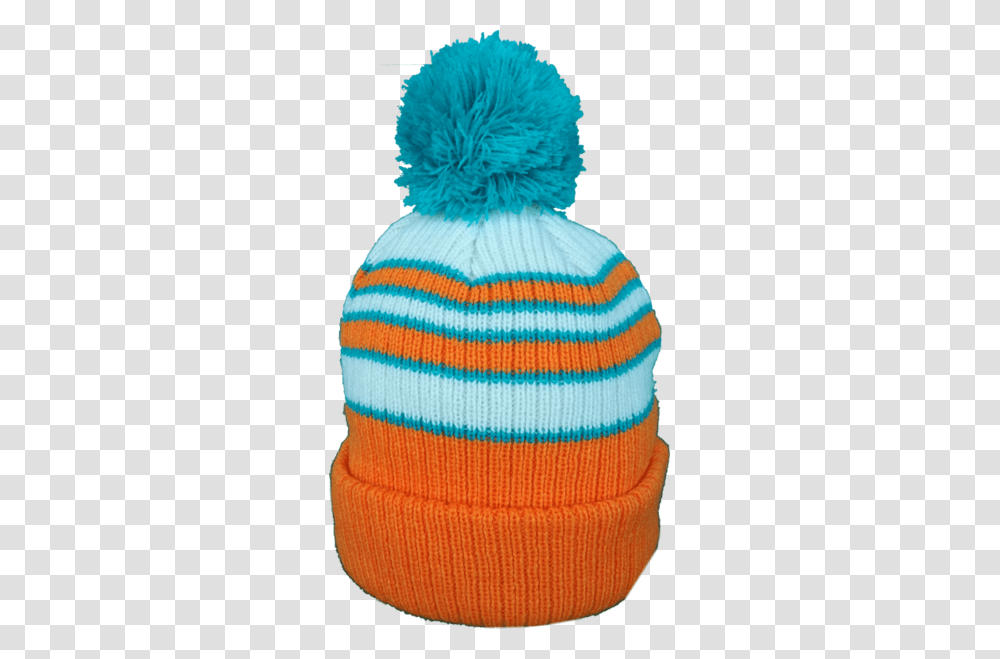 Miami Dolphins Toque Traditional Stripe Pom More Than Just Caps, Apparel, Beanie, Hat Transparent Png