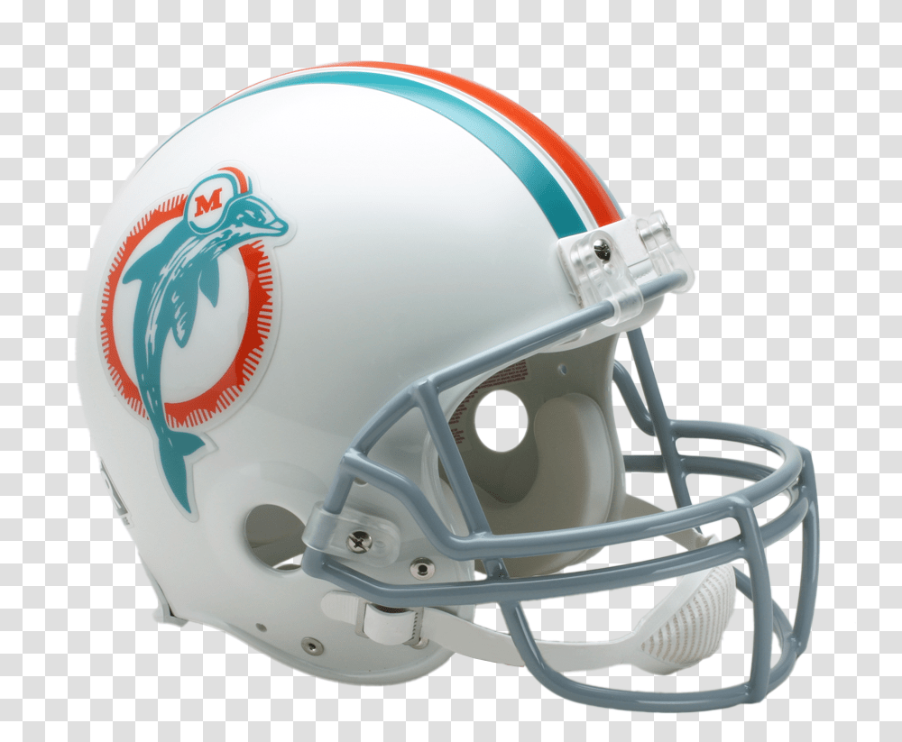Miami Dolphins Vsr4 Authentic Throwback Helmet 1980 Football Helmet, Apparel, American Football, Team Sport Transparent Png