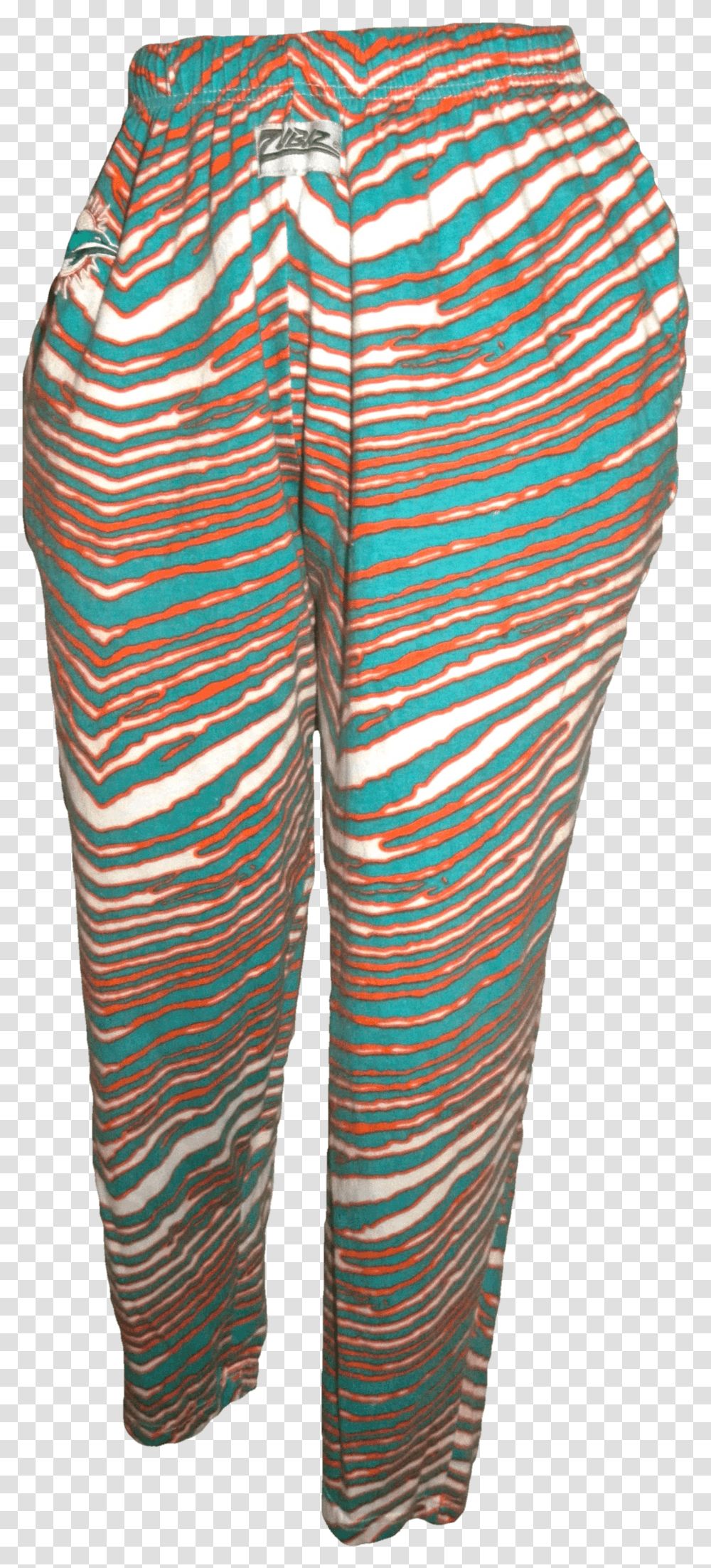 Miami Dolphins Zebra Stripe Baggy Tapered Pants By Zubaz For Women, Clothing, Apparel, Tights, Person Transparent Png