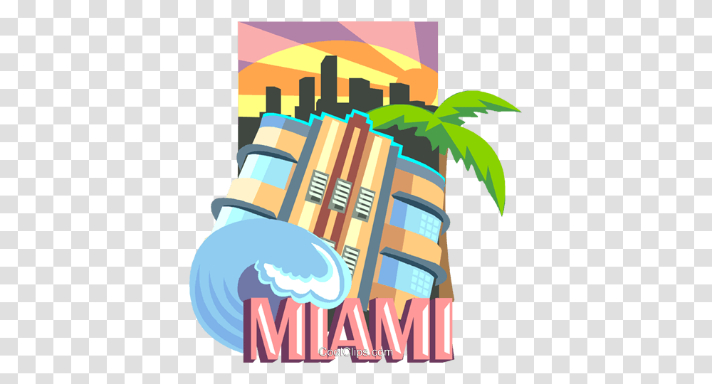 Miami Florida Royalty Free Vector Clip Art Illustration, Advertisement, Poster, Flyer Transparent Png