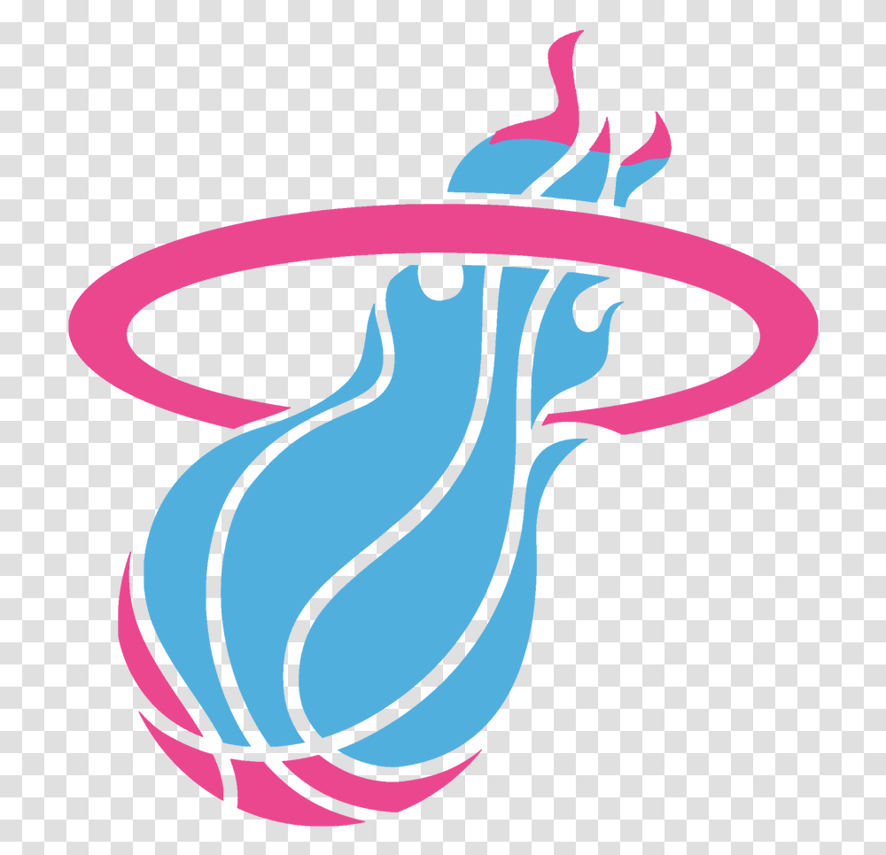 Miami Heat Clipart Miami Heat Logo Black, Animal, Bird, Mammal, Pattern Transparent Png