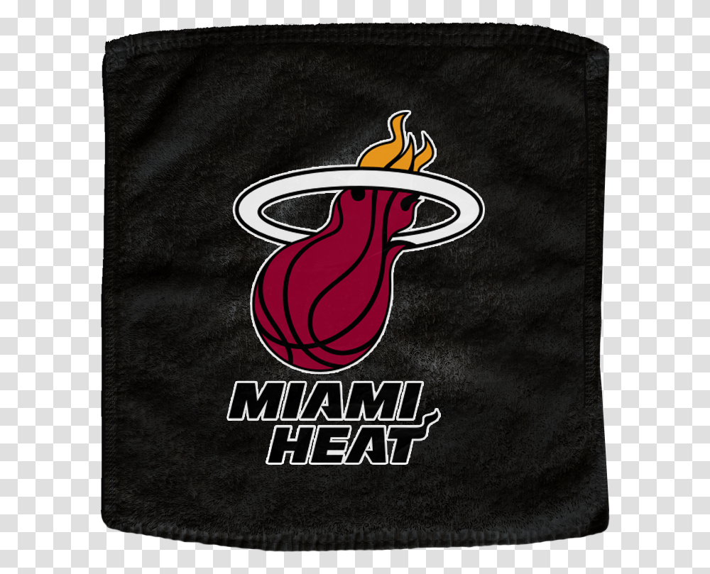 Miami Heat Custom Nba Basketball Rally Towel Towels Miami Heat, Clothing, Text, Logo, Symbol Transparent Png