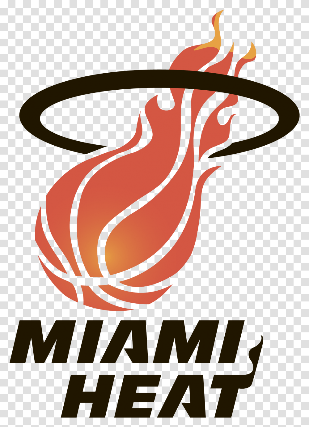 Miami Heat Logo Old, Animal, Bird, Flamingo Transparent Png