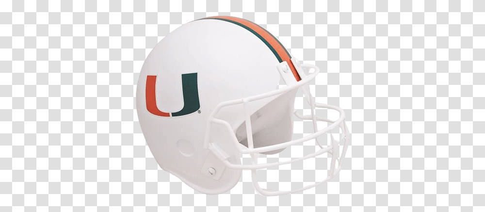 Miami Hurricanes Football Helmet Urn Face Mask, Clothing, Apparel, American Football, Team Sport Transparent Png